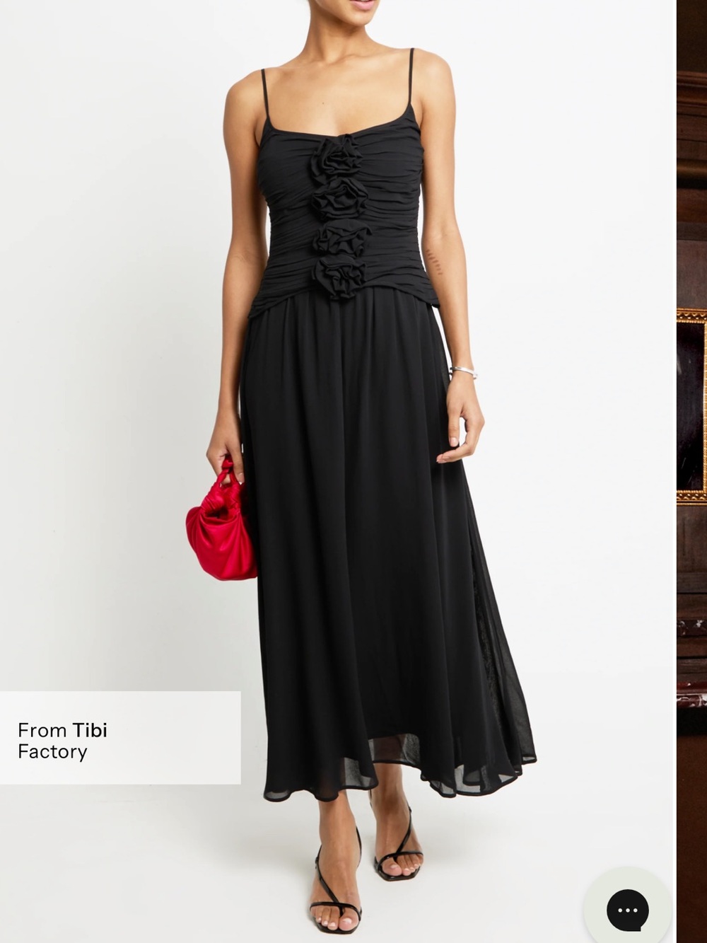 NWT Few Moda Viscose Corinne Black Dress with floral detail. Size 10